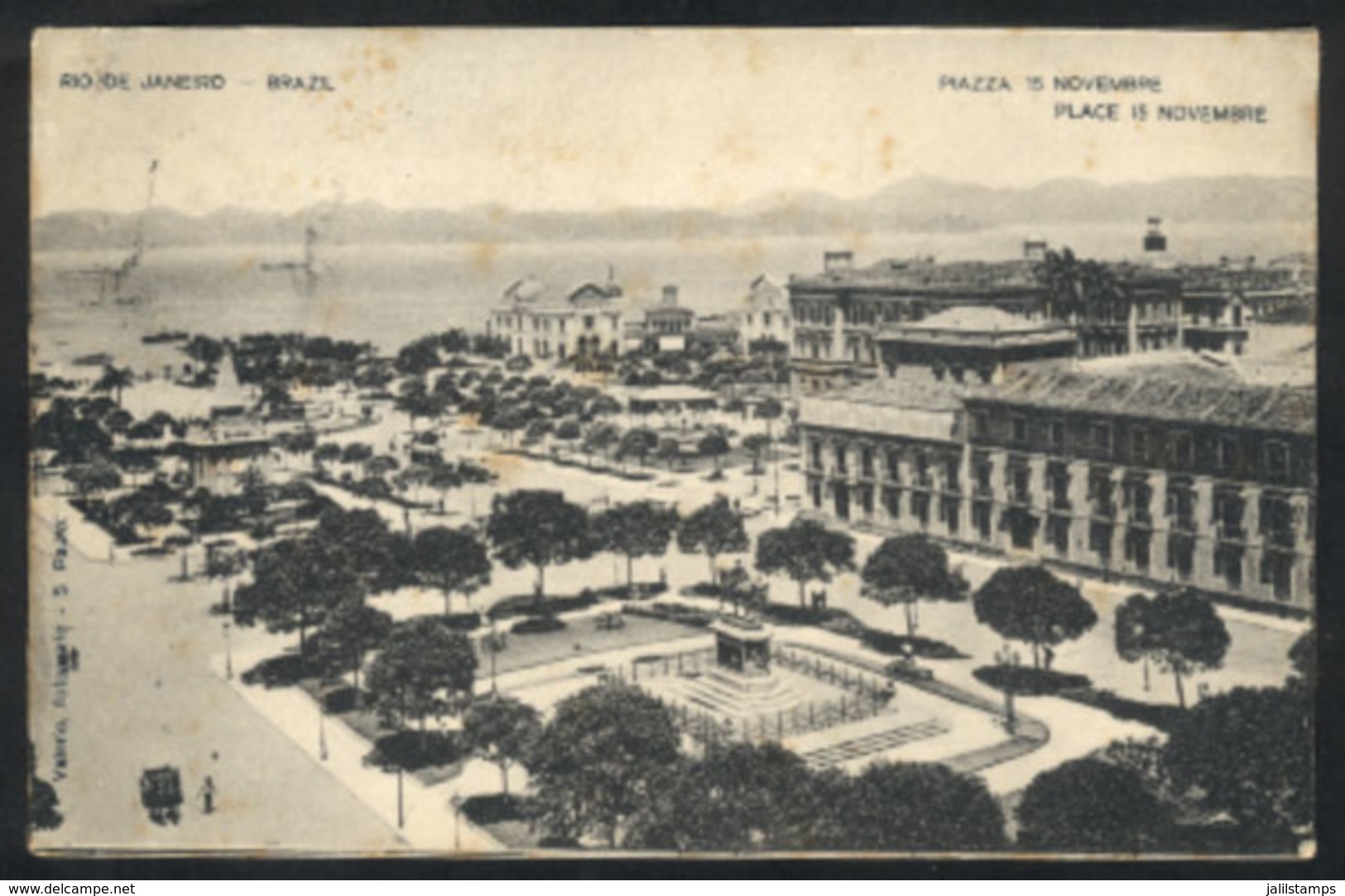 713 BRAZIL: RIO DE JANEIRO: 15 Novembre Square, Fot. Valerio, Used In 1912, VF Quality - Autres & Non Classés