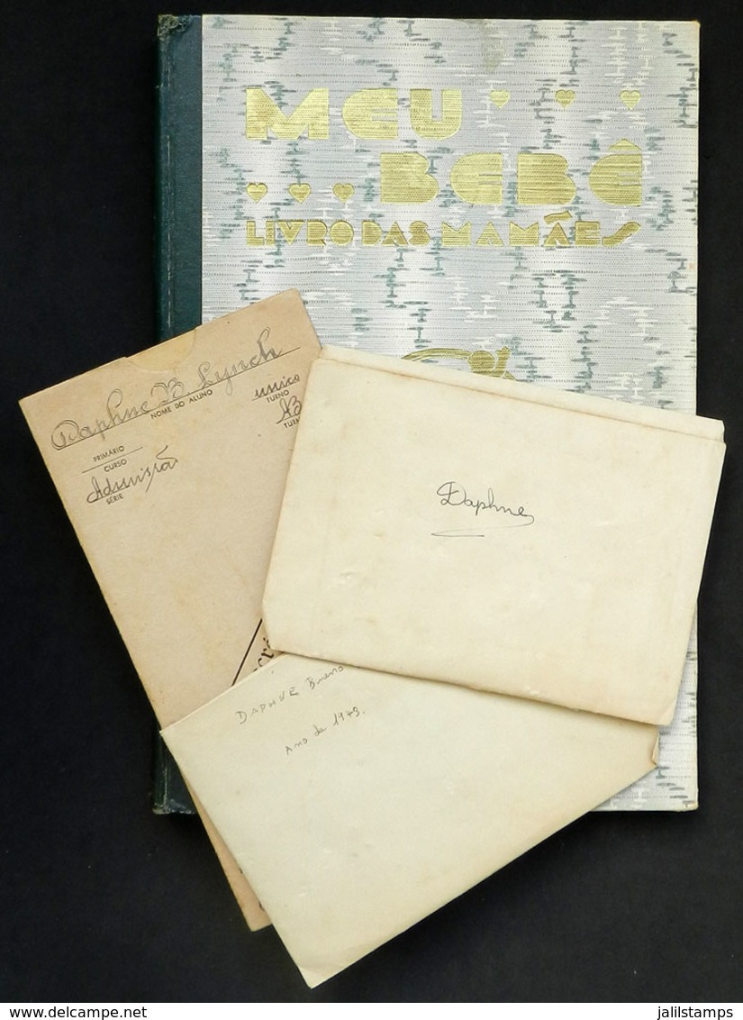 725 BRAZIL: Personal Objects Of Daphne BUENO LYNCH, Including: Old Report Cards Of The Sc - Autres & Non Classés