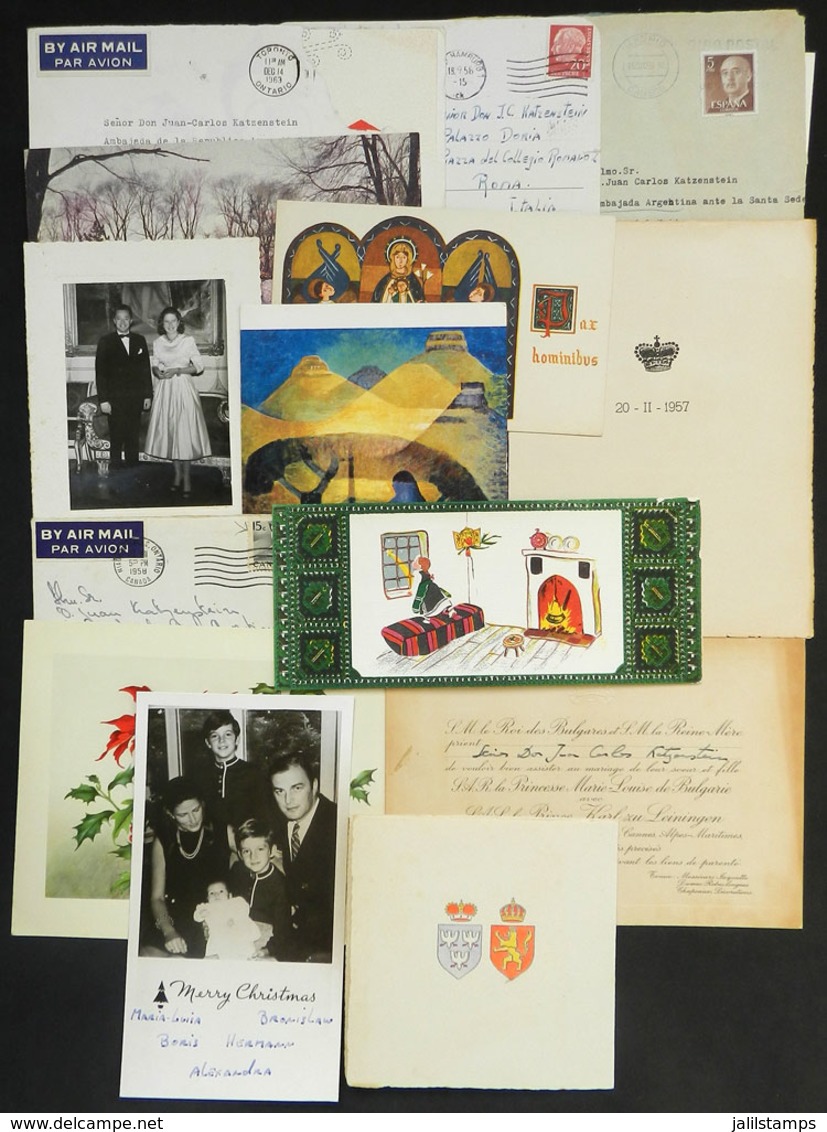 739 BULGARIA: Lot Of 14 Photos, Postcards, Cards Etc. Sent By The Bulgarian Royalty Betwe - Other & Unclassified