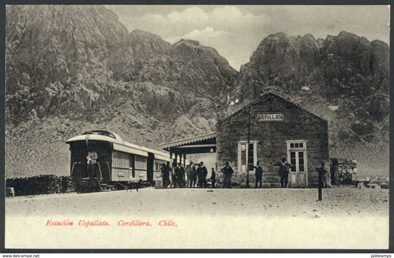 749 CHILE: Uspallata Railway Station, Train, Andes Mountains, Ed.Eggers, Circa 1905, Very - Chili