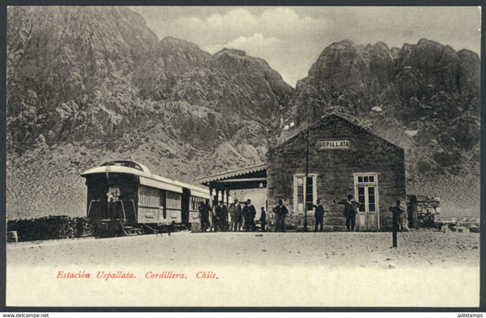 749 CHILE: Uspallata Railway Station, Train, Andes Mountains, Ed.Eggers, Circa 1905, Very - Chile