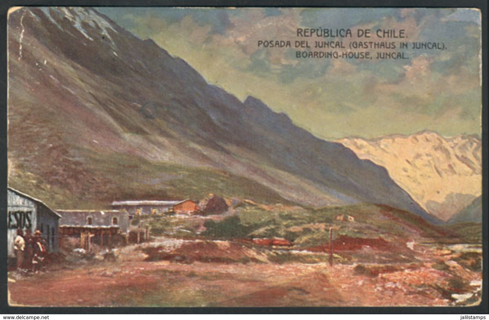 755 CHILE: Boarding House In Juncal, PC Used In 1907 (stamp Missing) - Chili