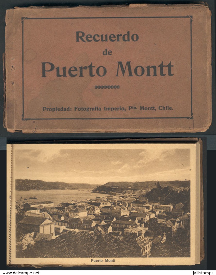 757 CHILE: PUERTO MONTT: Old Souvenir Booklet With 20 PCs, Nice Views, 2 Of The Cards Are - Chile