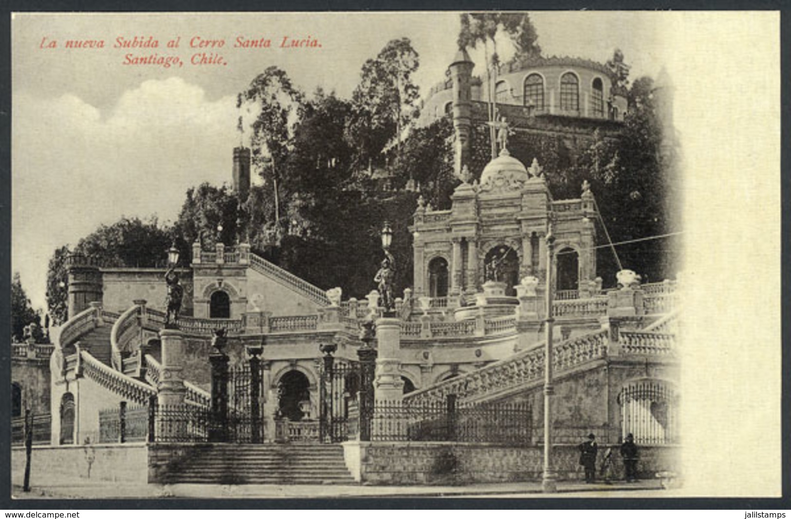 761 CHILE: SANTIAGO: New Entrace To The Santa Lucía Hill, Circa 1905, VF Quality! - Chile