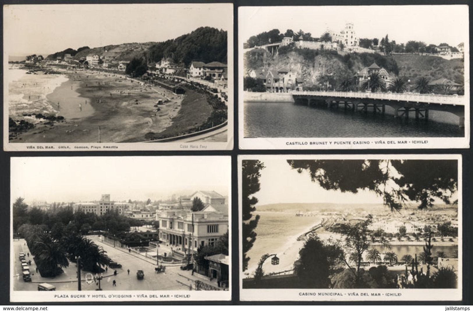 765 CHILE: VIÑA DEL MAR: 13 Old Postcards With Very Good Views, VF General Quality! - Chili