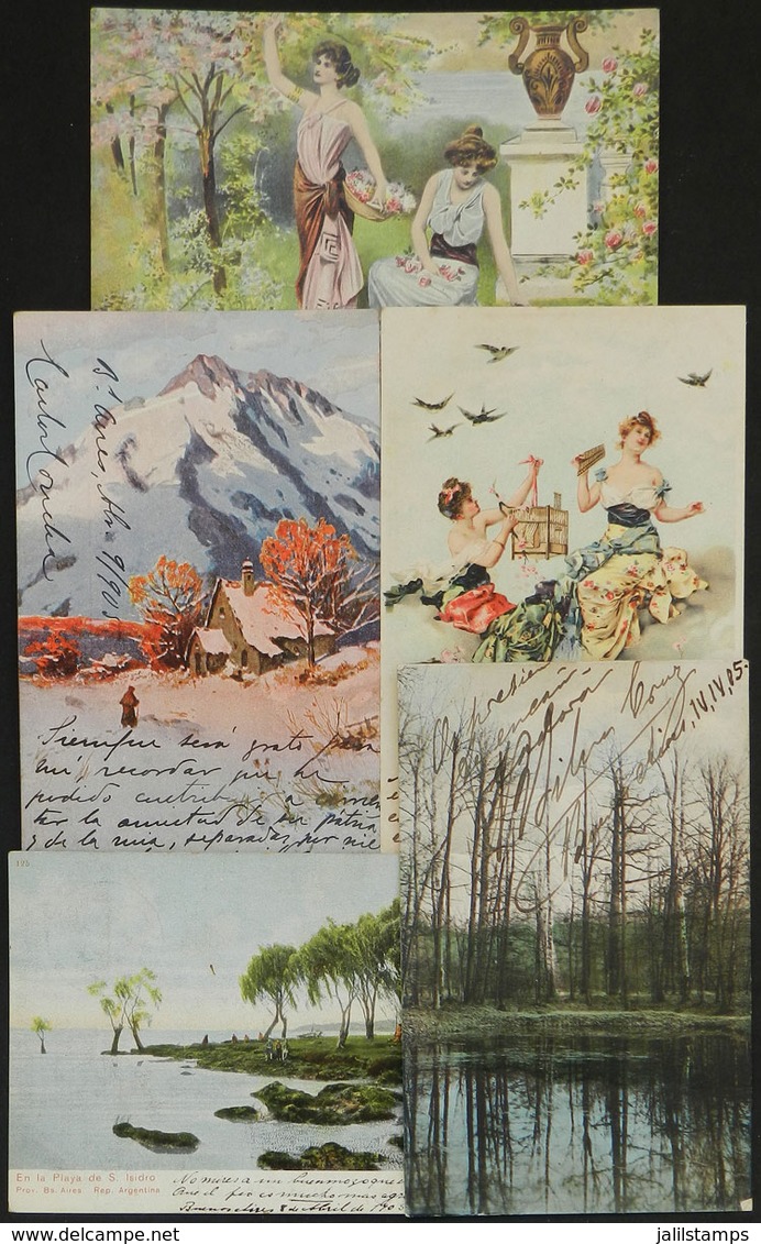 770 CHILE: 5 Postcards With Autographs Of Famous Persons Of Early XX Century (for Example - Other & Unclassified