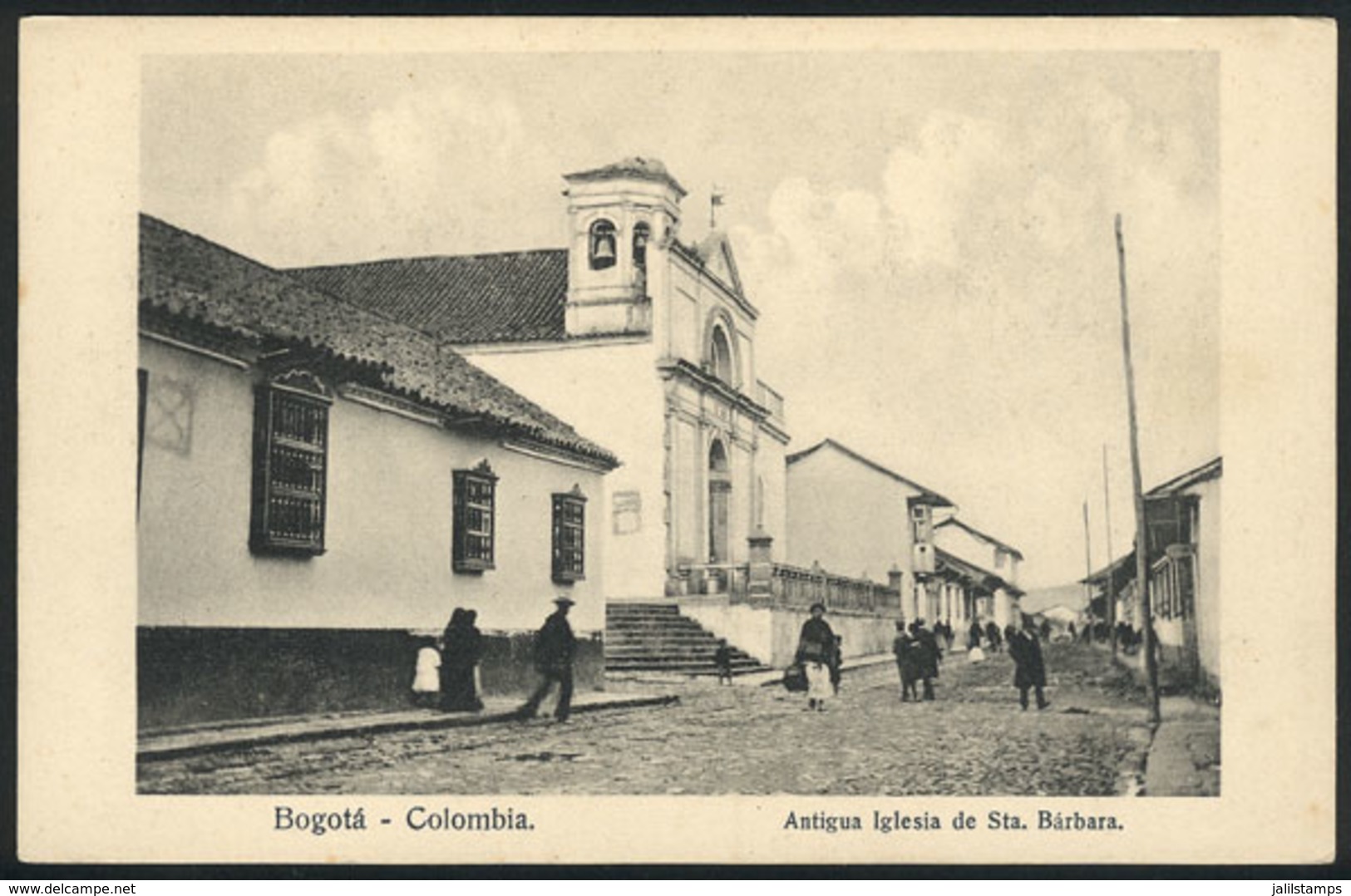 787 COLOMBIA: BOGOTÁ: Old Church Of Sta. Bárbara, Ed. Librería Minerva, VF Qualiy - Colombia