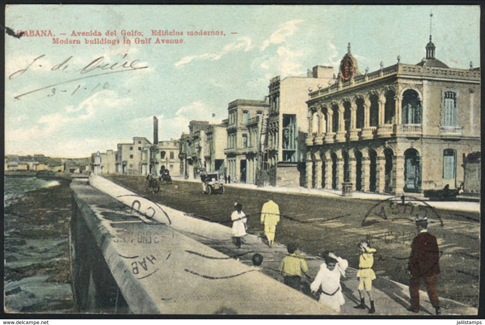 817 CUBA: HAVANA: Modern Buildings In Gulf Avenue, Dated 1910, VF Quality! - Cuba