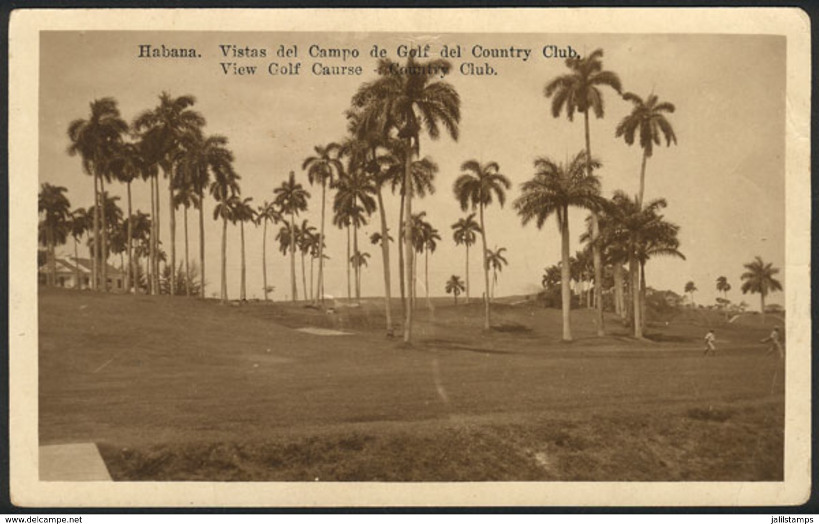 827 CUBA: HAVANA: View Of The Golf Course, Country Club, Foto. L.Camino, Dated 1928. - Cuba