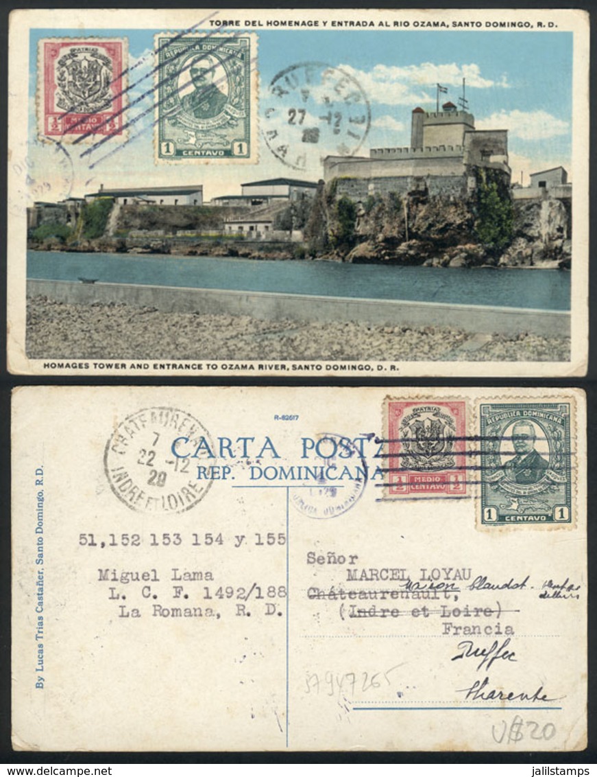 839 DOMINICAN REPUBLIC: SANTO DOMINGO: Tower Of Homage And Entrance To Ozama River, Sent - Dominicaine (République)