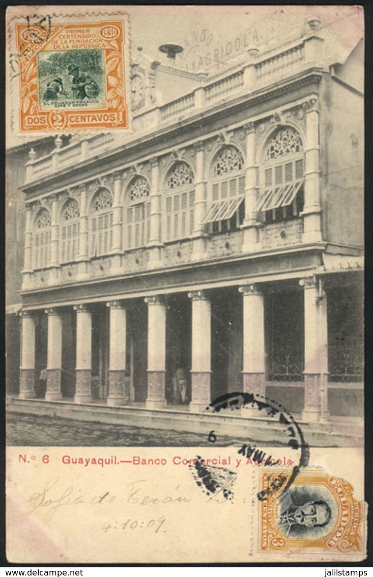 847 ECUADOR: GUAYAQUIL: Banco Comercial Y Agricola Bank, Dated 1909, VF Quality. - Ecuador