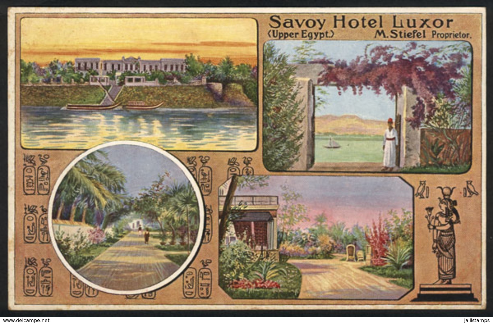 856 EGYPT: LUXOR: Savoy Hotel, Property Of M.Stiefel, Nice Views, VF Quality - Autres & Non Classés