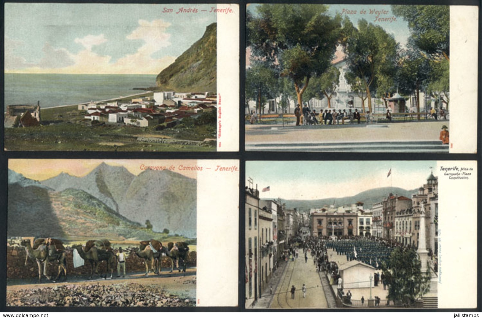 882 SPAIN: TENERIFE: 10  Very Old Unused Postcards, Excellent Views: Plaza De Weyler, San - Autres & Non Classés