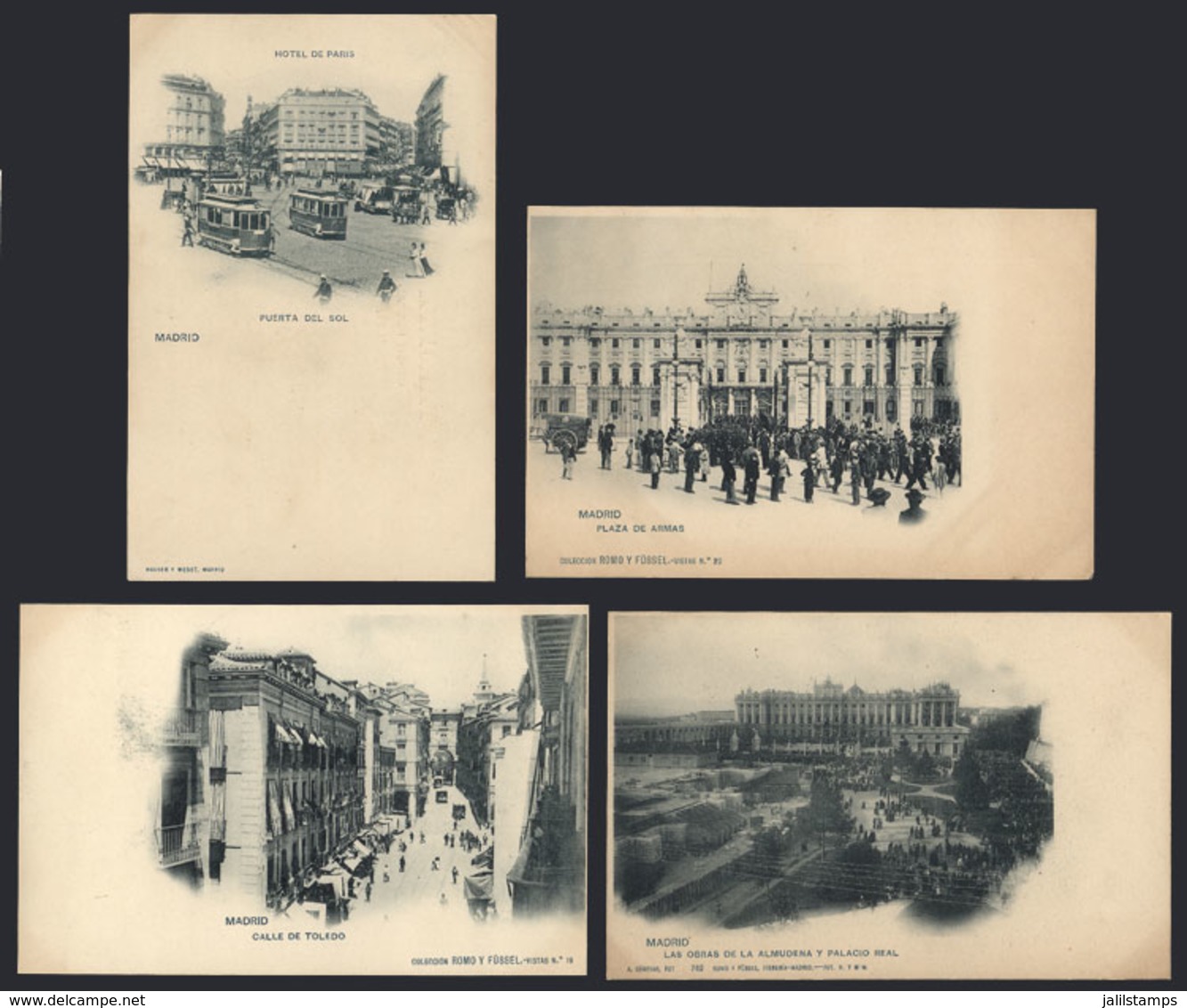 912 SPAIN: MADRID: 9 Old PCs (circa 1900), Edited By Romo Y Füssel (1 By Hauser Y Menet), - Other & Unclassified