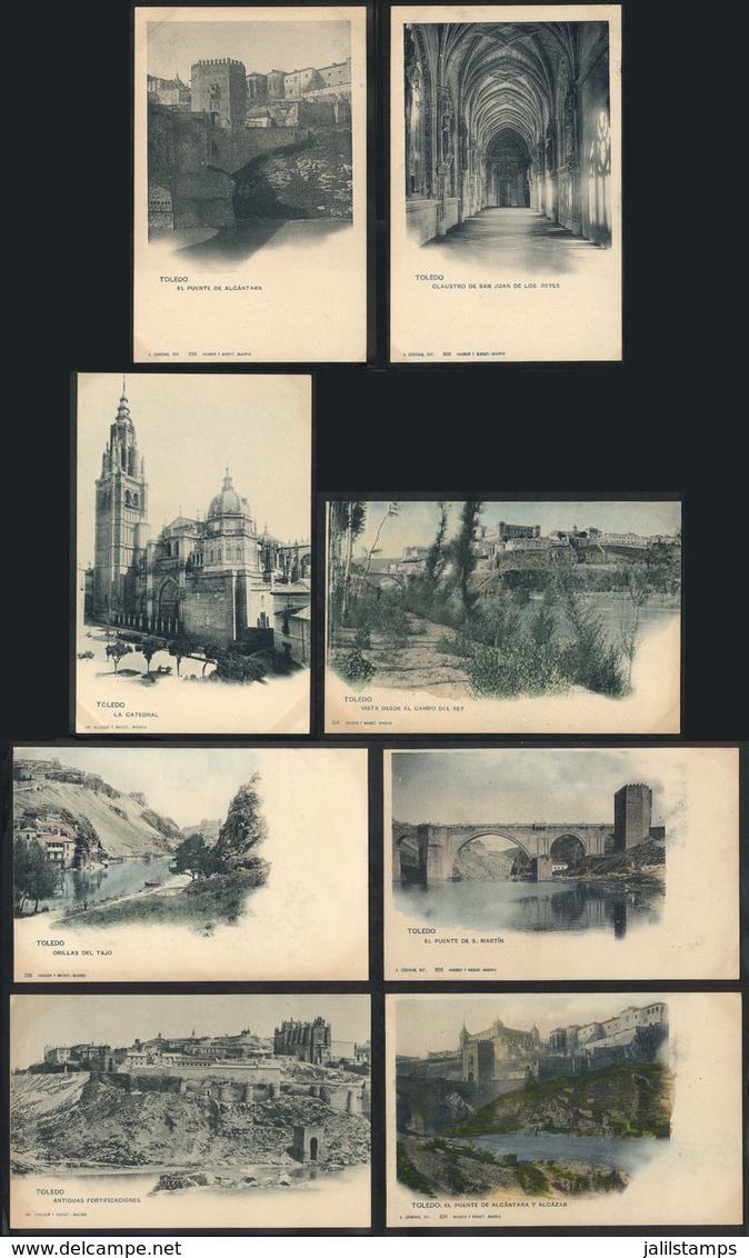 921 SPAIN: TOLEDO: 8 Old PCs (circa 1900), Edited By Hauser Y Menet, Unused, Fine To VF Q - Autres & Non Classés