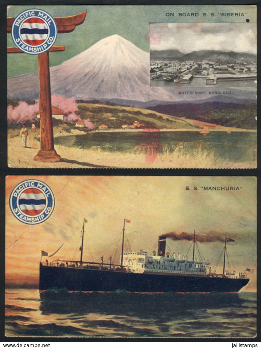 937 UNITED STATES: Pacific Mail Steamship Co.: On Board SS "Siberia" And Honolulu + SS "M - Sonstige & Ohne Zuordnung