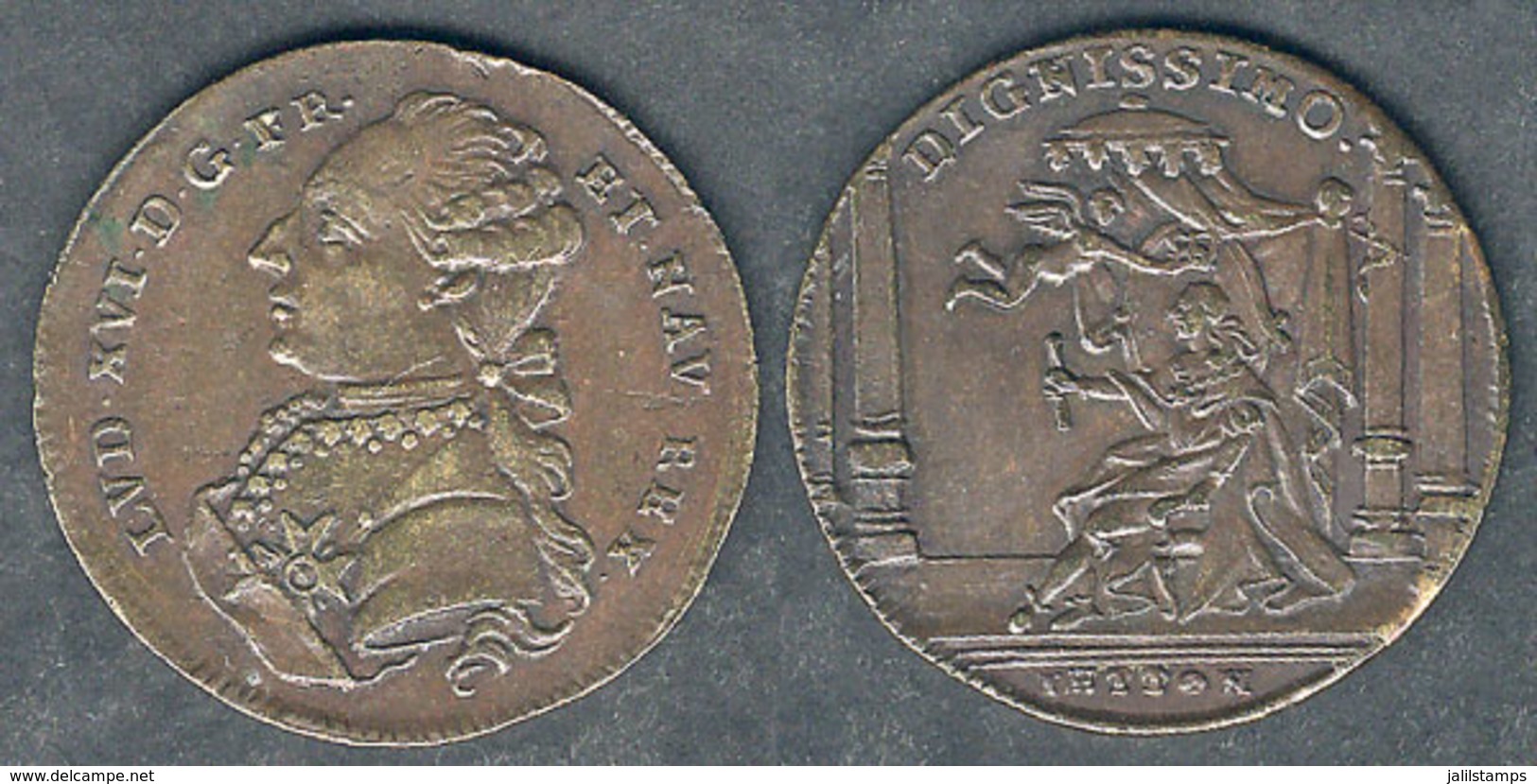 991 FRANCE: Louis XVI, Old Medal, "Dignissimo" - Autres & Non Classés