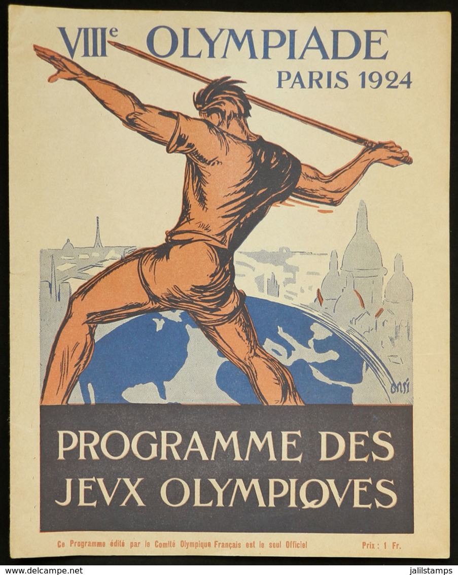 995 FRANCE: Program Of The Olympic Games Of Paris 1924, Track And Field Sports, VF Qualit - Autres & Non Classés