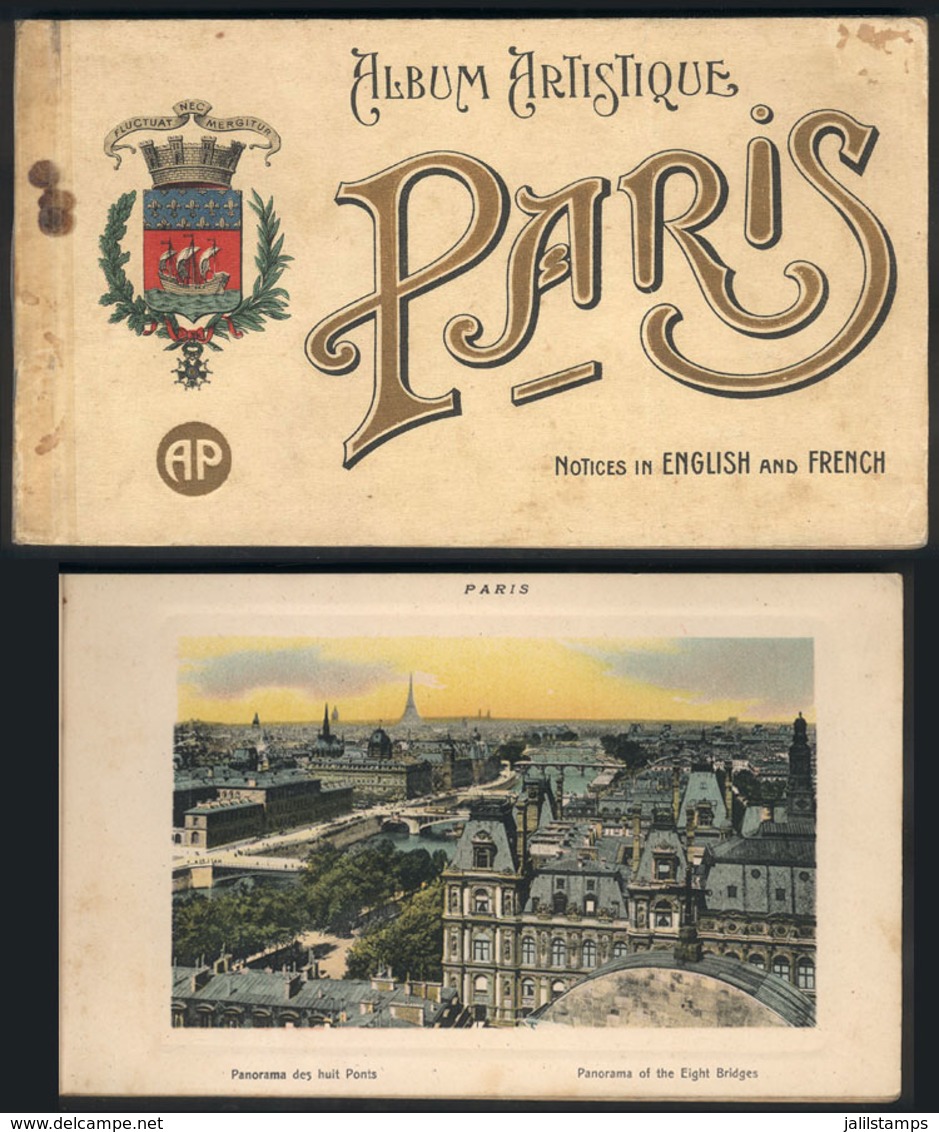 997 FRANCE: Souvenir Album With 20 Nice Views Of PARIS, Ed. Cormault & Papeghin, Very Nic - Sonstige & Ohne Zuordnung