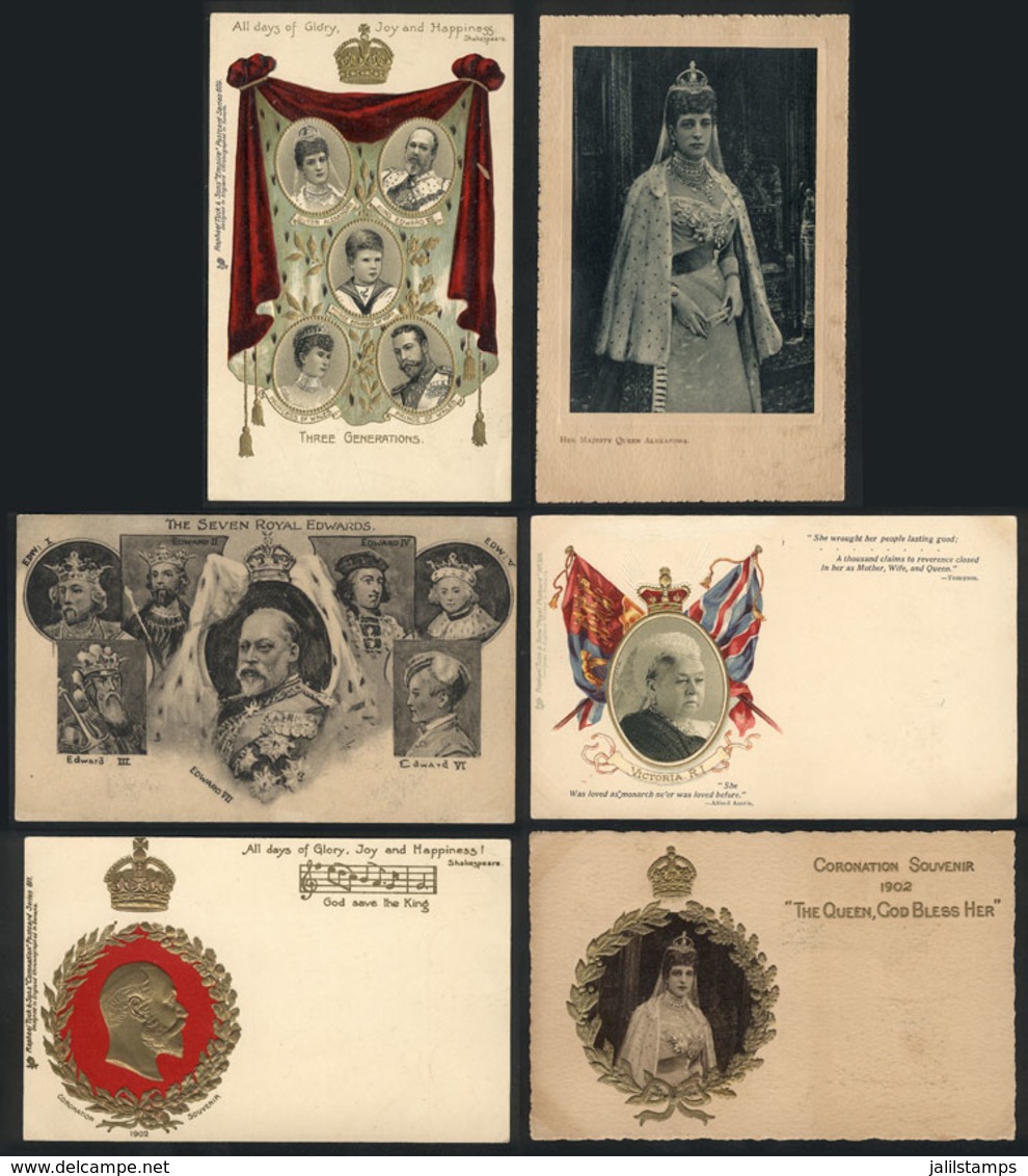 1010 GREAT BRITAIN: CORONATION OF KING EDWARD VII: 17 PCs Of 1902, All Unused And Of Excel - Other & Unclassified