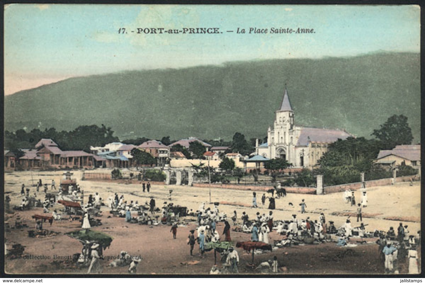 1036 HAITI: PORT AU PRINCE: Place Sainte-Anne, Market, VF Quality! - Haïti