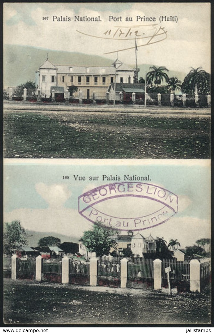 1043 HAITI: PORT AU PRINCE: Views Of The National Palace, Dated 1912, With Minor Defects - Haïti