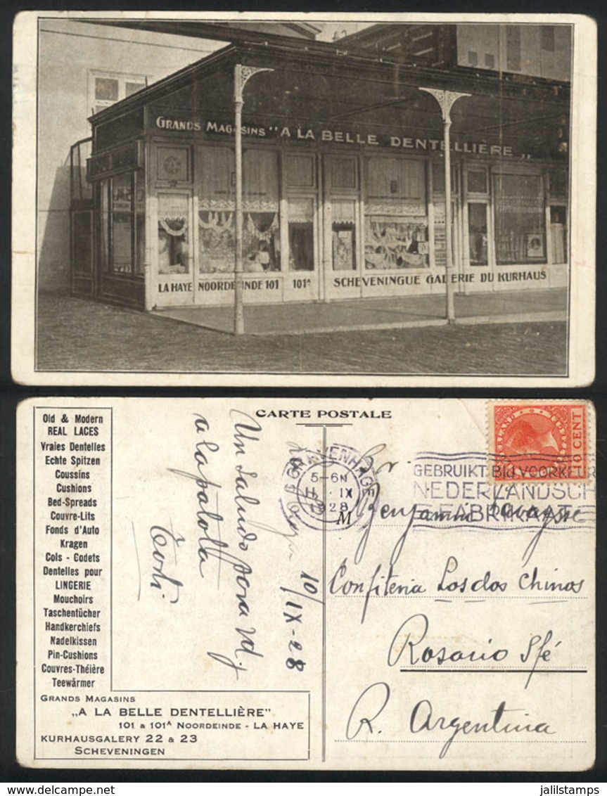 1050 NETHERLANDS: Advertising PC For Store "A La Belle Dentellière" In The Hague, Used In - Other & Unclassified