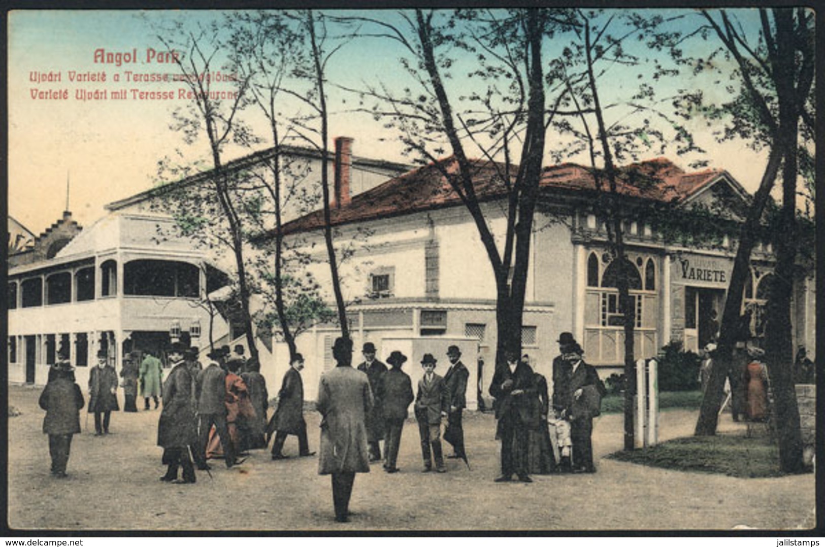 1057 HUNGARY: BUDAPEST: Angol Park, Restaurant, With Advertising Text About The Park Print - Hongrie