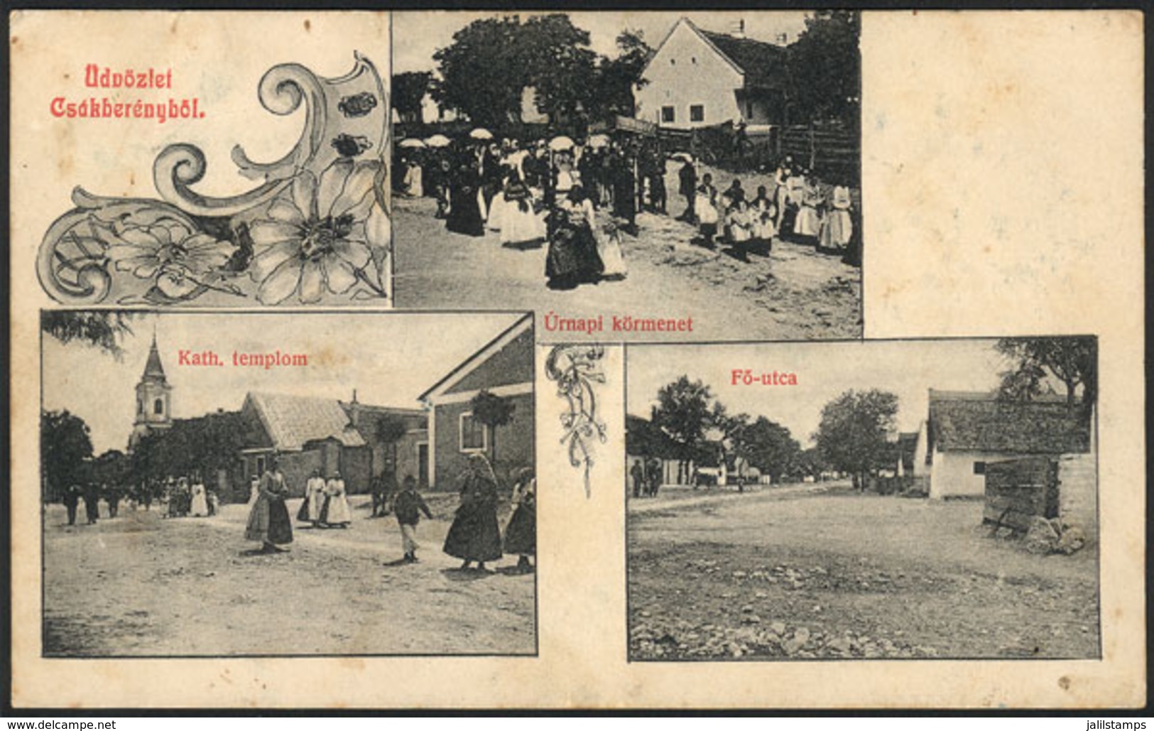 1061 HUNGARY: Csákberénybol: Varied Views Of The City, Used In 1909, VF! - Hungary
