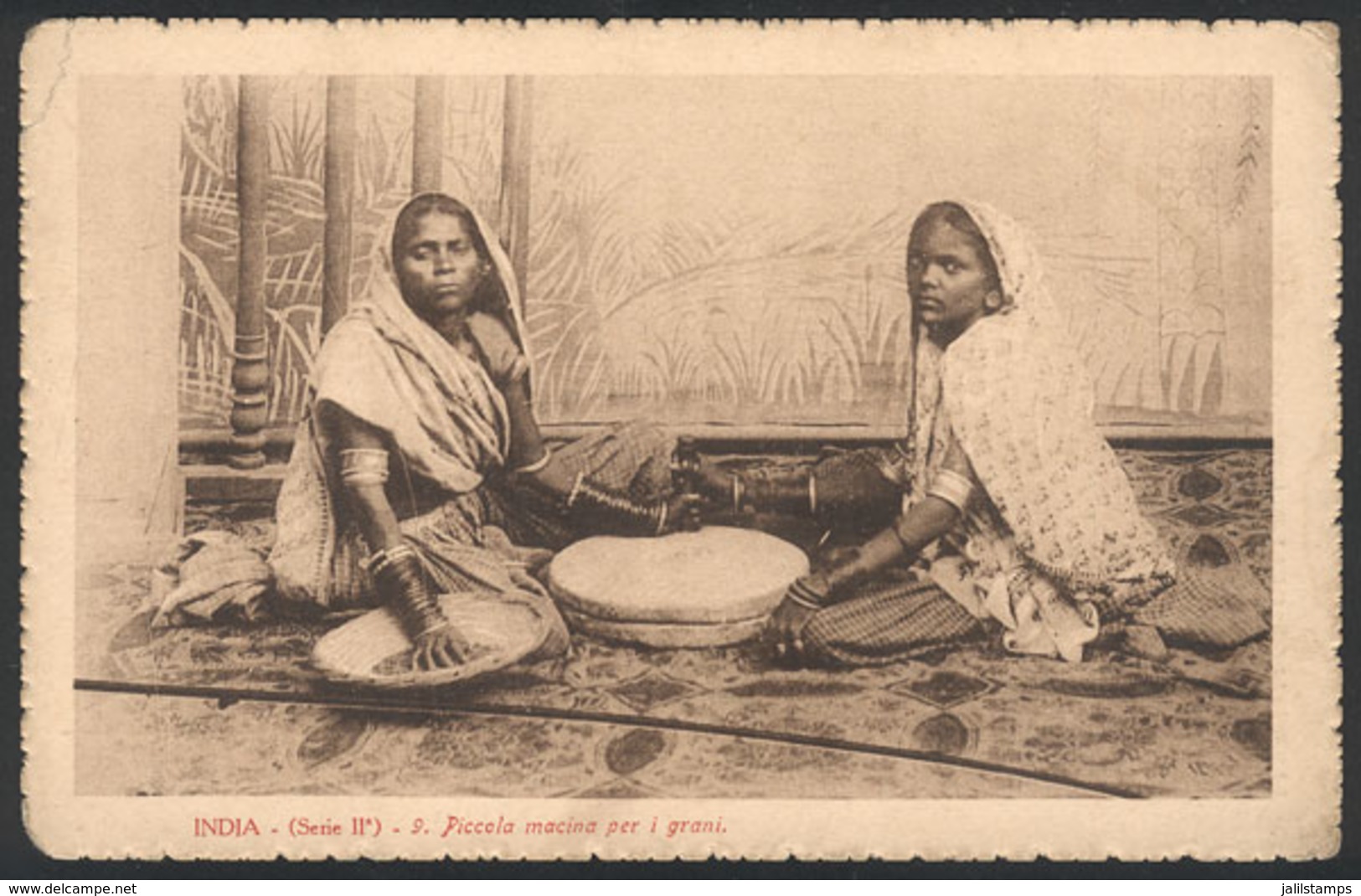 1071 INDIA: Girls Grinding Grains, Unused, Edited By The Institute Of Foreign Missions Of - India