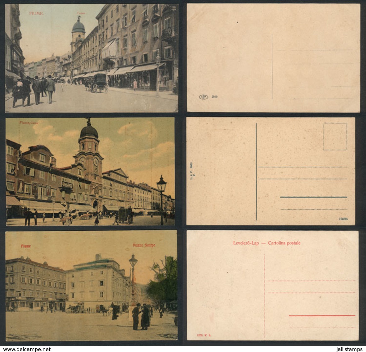 1084 ITALY: FIUME: 6 Very Old Postcards, Fantastic Views, Unused, VF General Quality! - Other & Unclassified