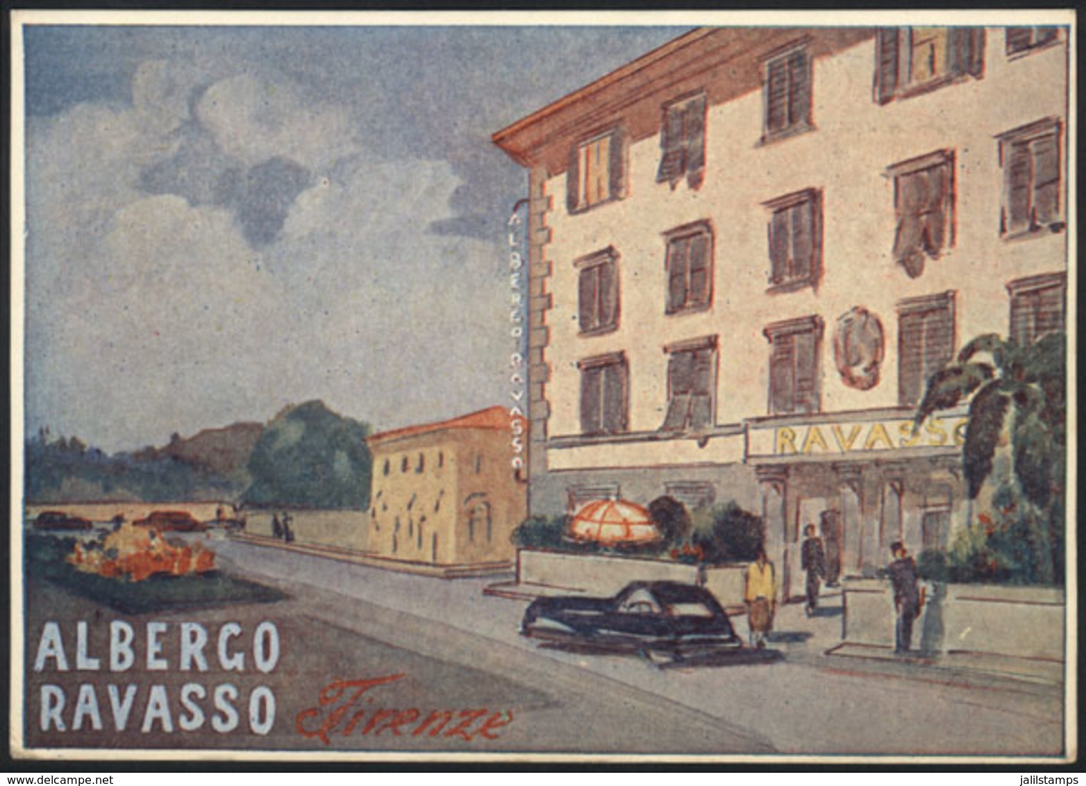 1117 ITALY: Old PC With Advertising For Albergo Ravasso, Firenze, VF! - Autres & Non Classés