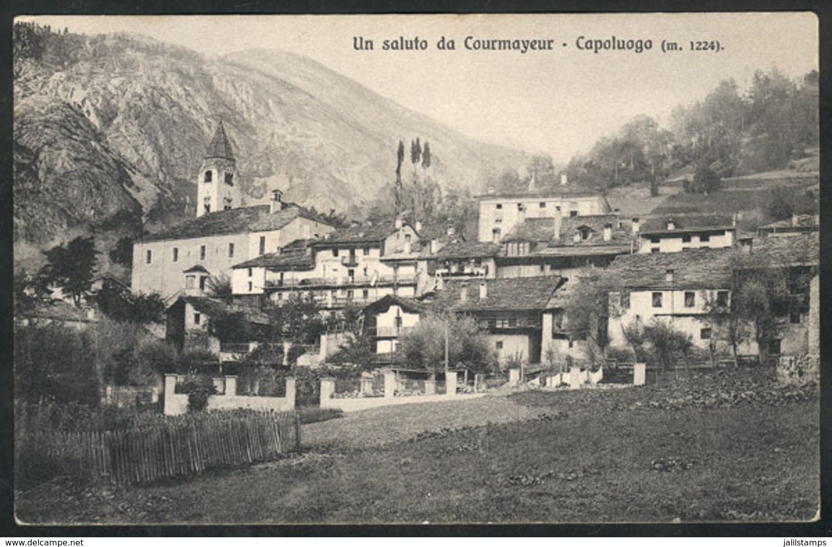 1144 ITALY: COURMAYEUR: General View, Circa 1909, Editor Luigi Broggi, VF Quality - Autres & Non Classés