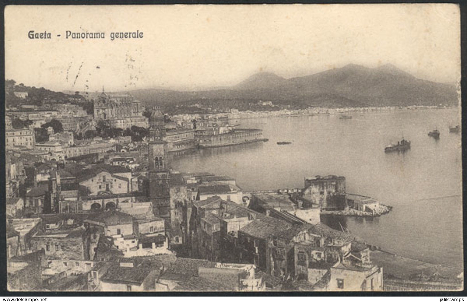 1147 ITALY: GAETA: General View, Ed. P. Valente, Used In 1916, VF Quality - Autres & Non Classés