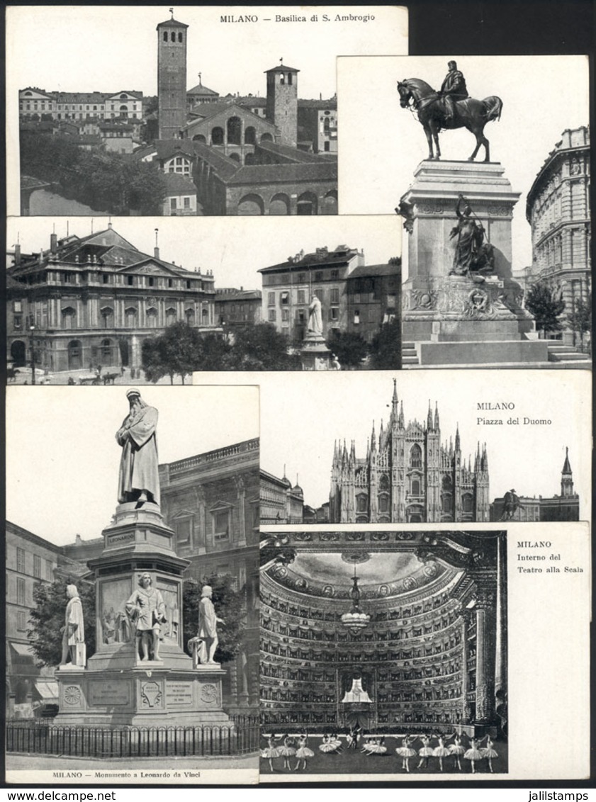1168 ITALY: MILANO: 5 Old PCs With Nice Views, All Unused, VF Quality! - Autres & Non Classés