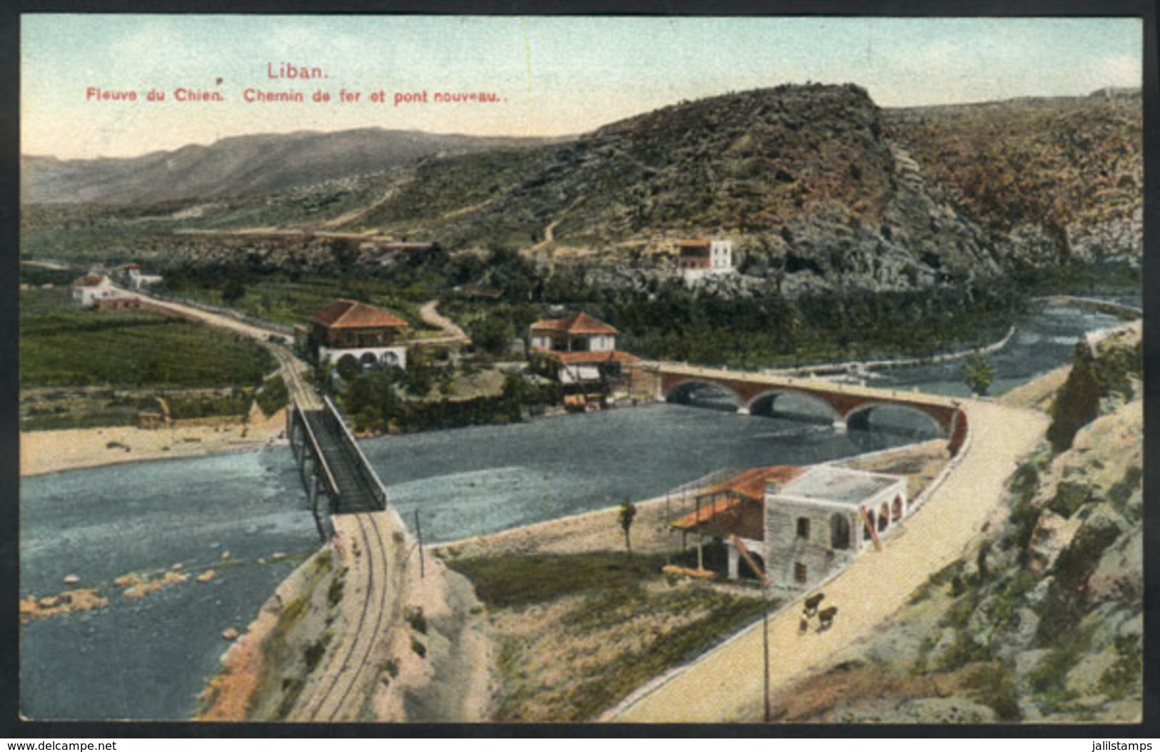 1266 LEBANON: Railway Bridge & New Bridge Over The Dog River, Ed. Terzls, Unused, VF - Liban