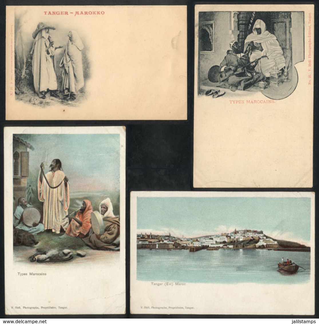 1277 MOROCCO: 4 Old Postcards (circa 1900), Very Good Views, Excellent Quality - Other & Unclassified