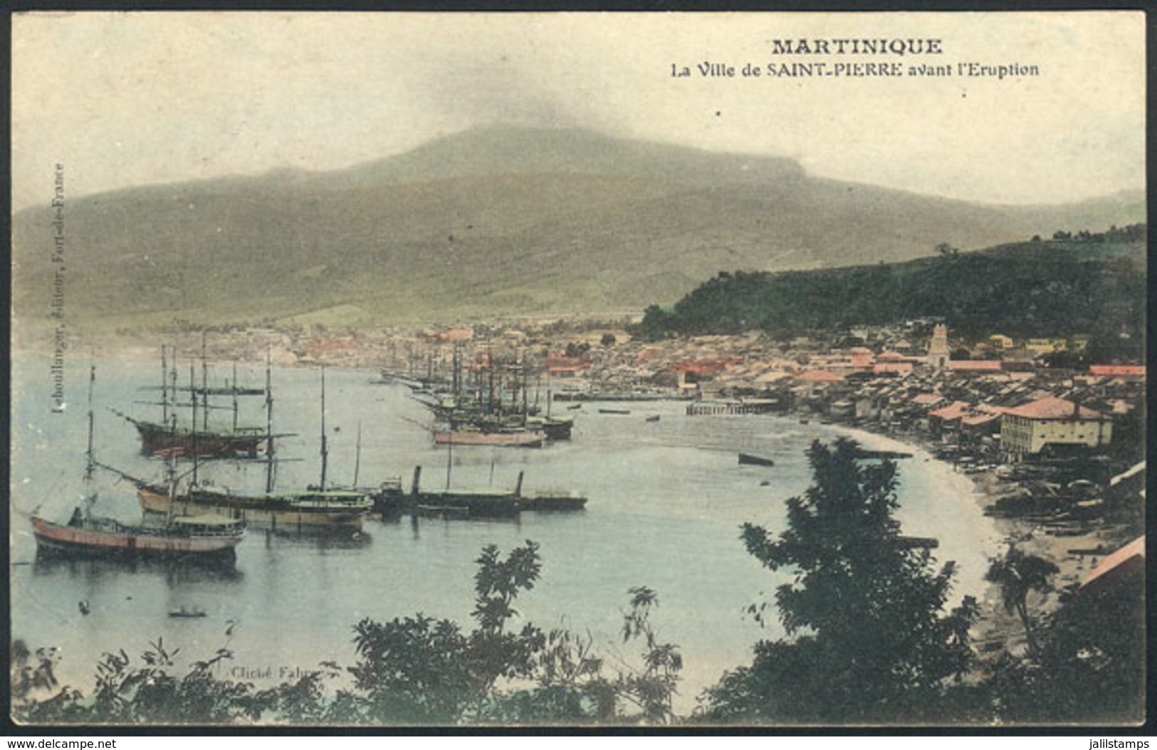 1281 MARTINIQUE: SAINT-PIERRE: Panorama Of The City Before The Eruption Of The Volcano, Ed - Autres & Non Classés