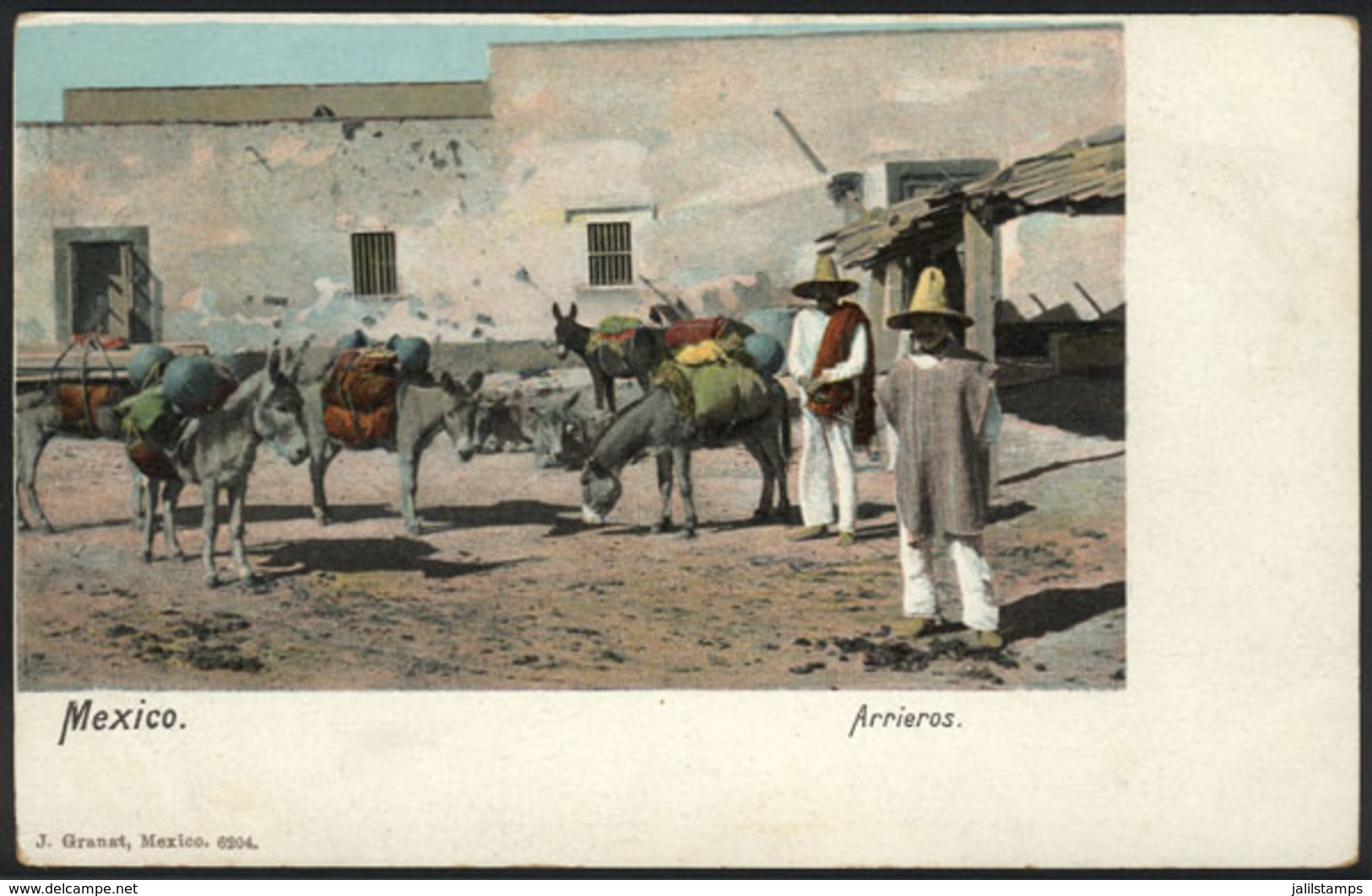 1287 MEXICO: Mule Drivers, Loaded Mules, Ed.Granat, Circa 1905, VF Quality! - Mexique