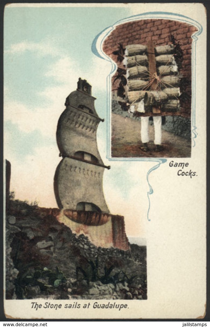 1298 MEXICO: MEXICO: The Stone Sails At Guadalupe And Game Cocks, Circa 1905, VF Quality! - Mexiko