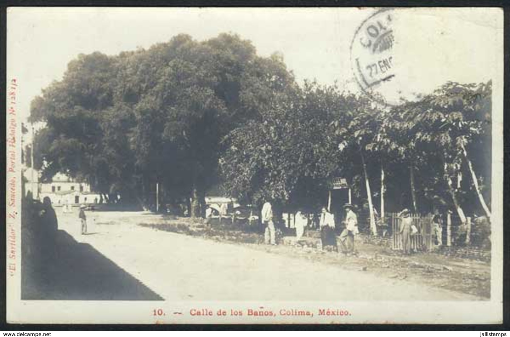 1311 MEXICO: COLIMA: Calle De Los Baños Street, Ed. El Surtidor Of Z.Saucedo. Sent To Arge - Mexique