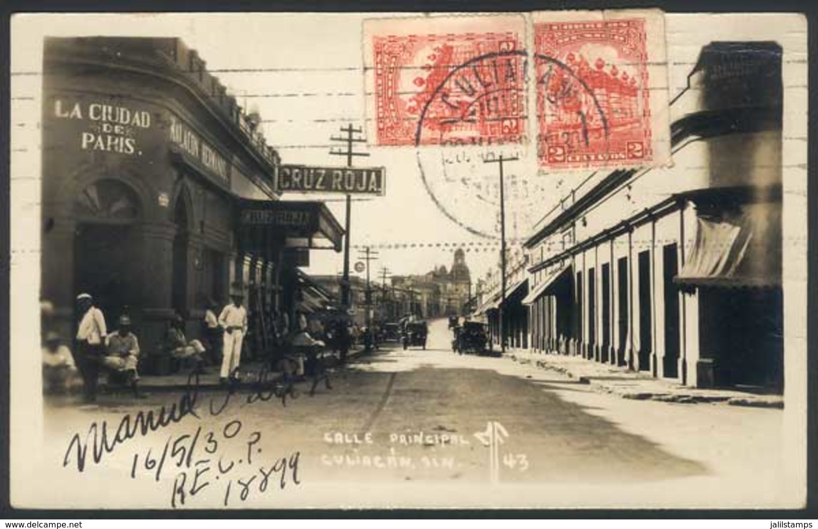 1313 MEXICO: "CULIACÁN: Main Street, View Of Store "La Ciudad De Paris" Of The Malacon Bro - Mexique