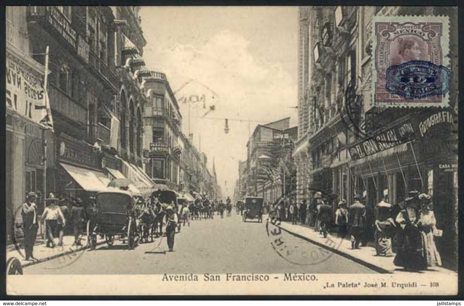 1317 MEXICO: MEXICO: San Francisco Avenue, Ed. José M. Urquidi, Franked With 10c. And Sent - Mexico