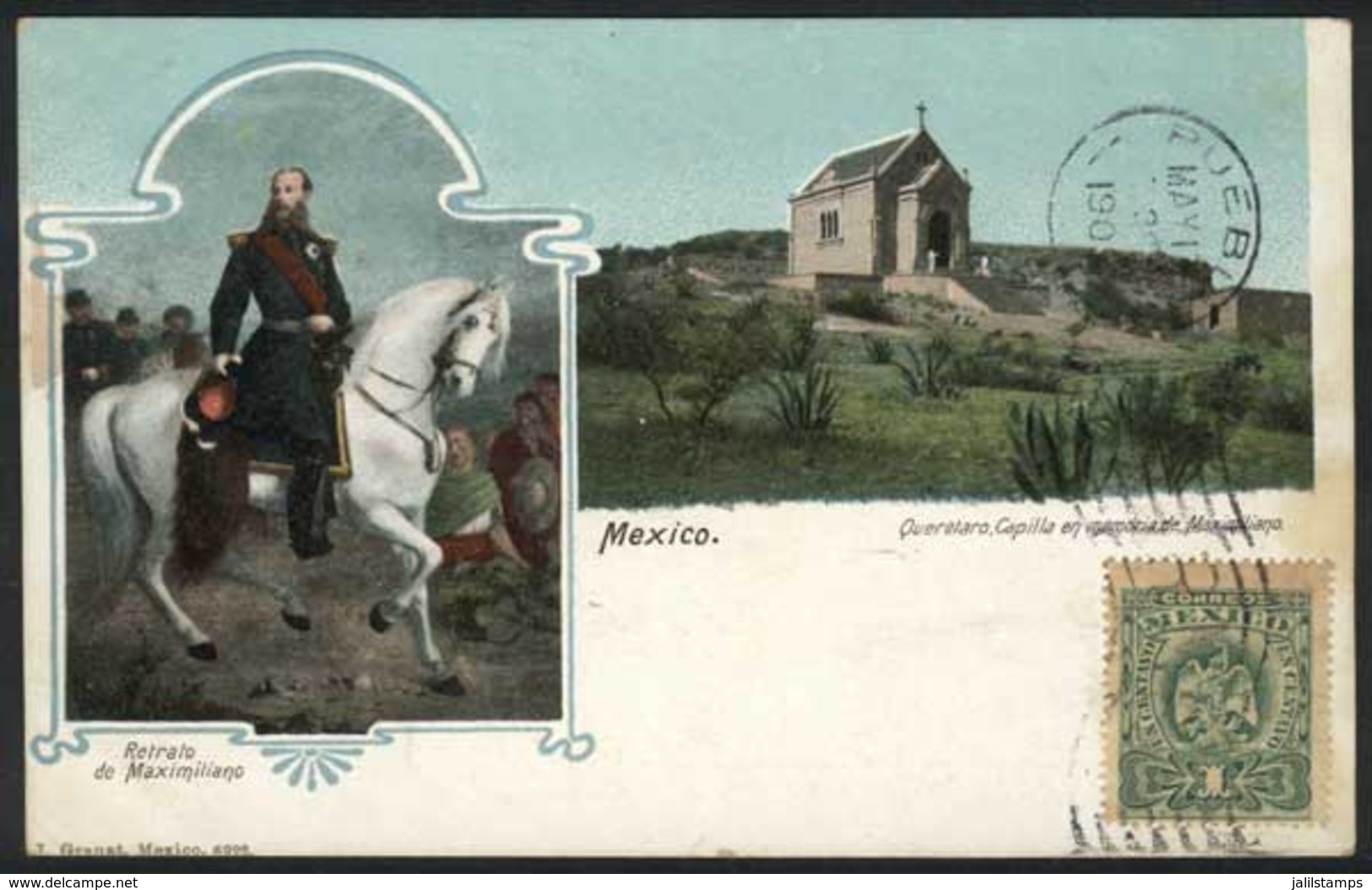 1318 MEXICO: QUERÉTARO: Chapel In Memory Of Maximiliano, And His Picture, Ed. Jacobo Grana - Mexique