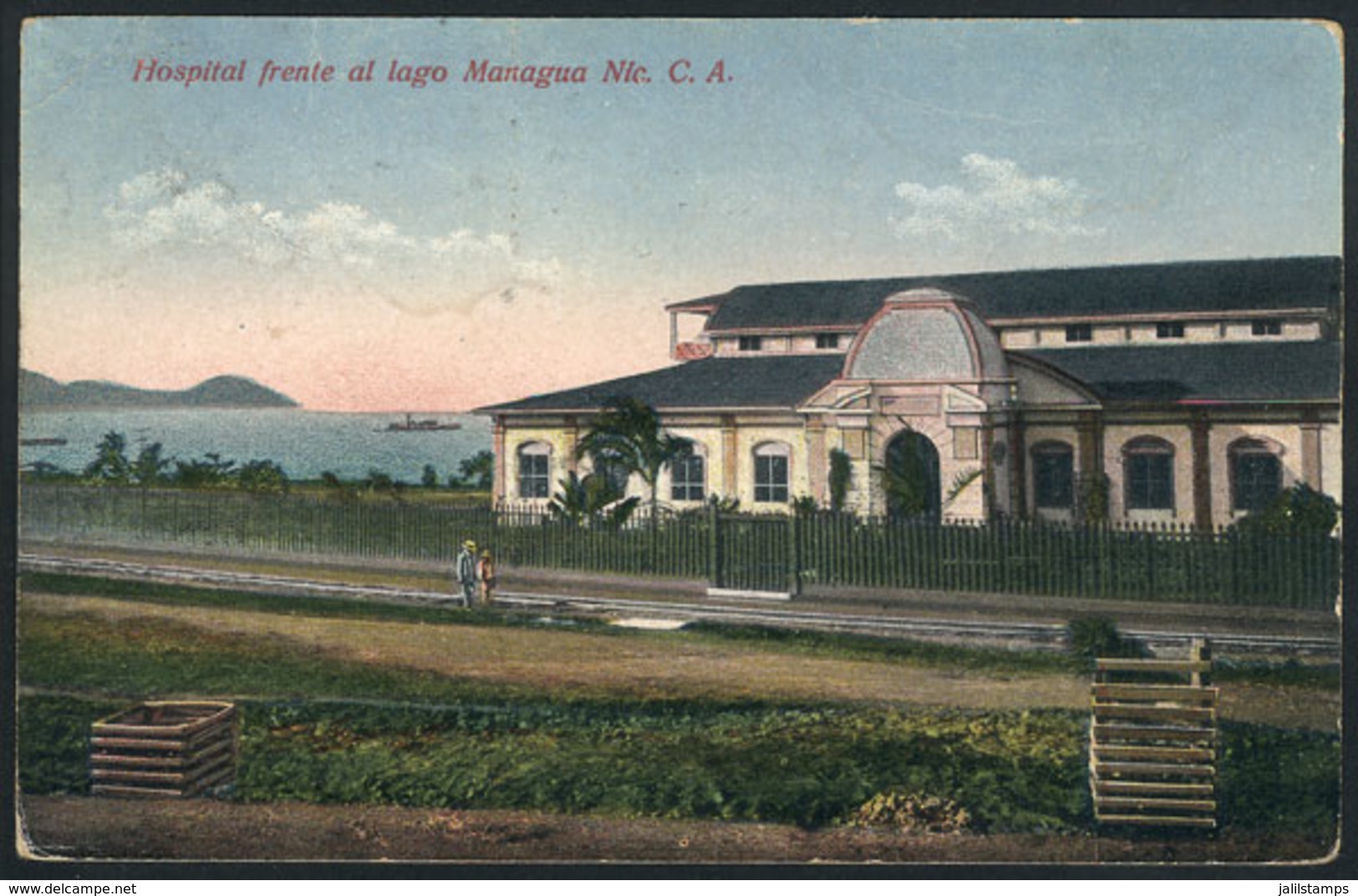 1330 NICARAGUA: Hospital By The Managua Lake, Dated 1923, Good Front. - Nicaragua