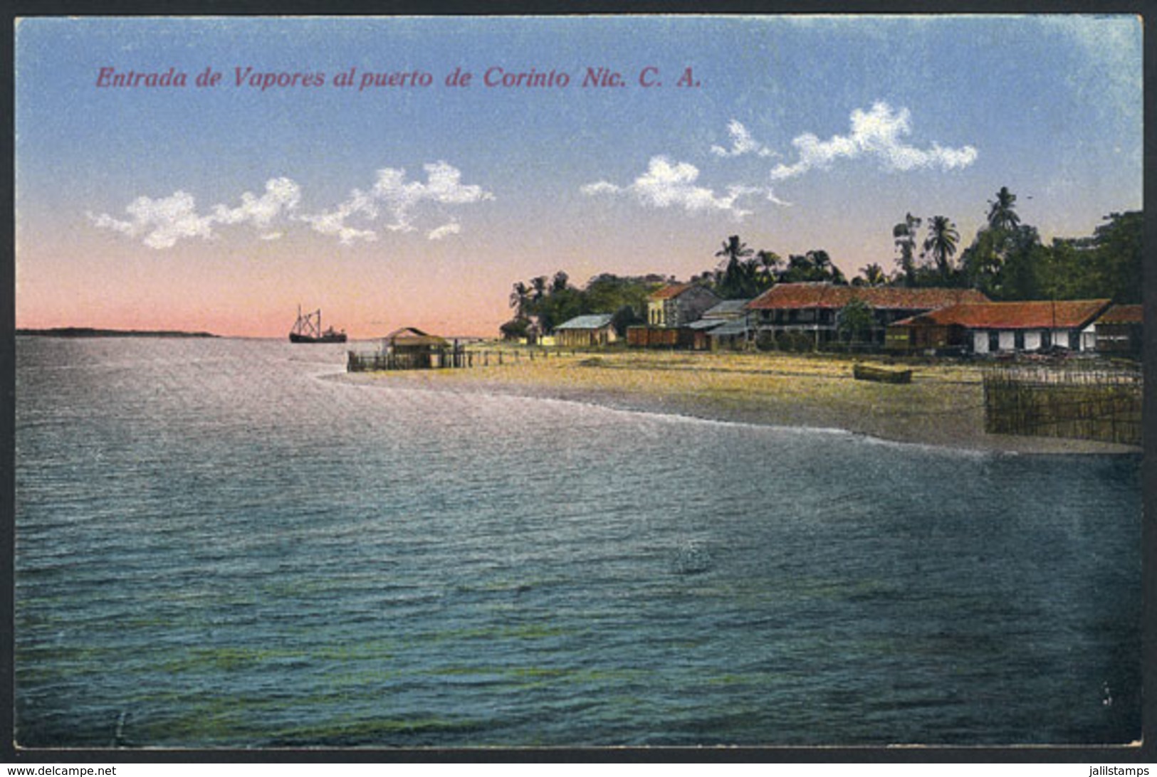 1331 NICARAGUA: CORINTO: Entrance Of Steamships To The Port, VF Quality! - Nicaragua