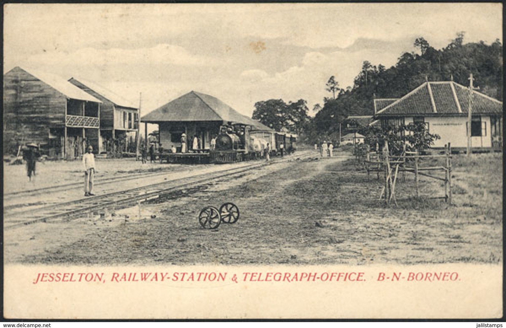 1341 NORTH BORNEO: JESSELTON: Railway Station & Telegraph Office, Franked With 2c., And Se - Autres & Non Classés