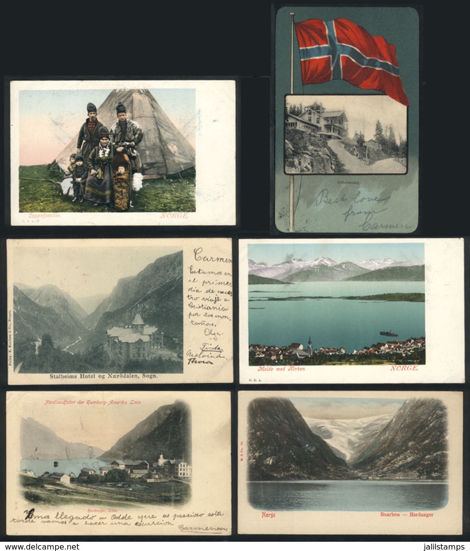 1344 NORWAY: 26 Old PCs With Very Good Views, Mostly Of Small Towns, Types, Etc Etc, VF Ge - Norway