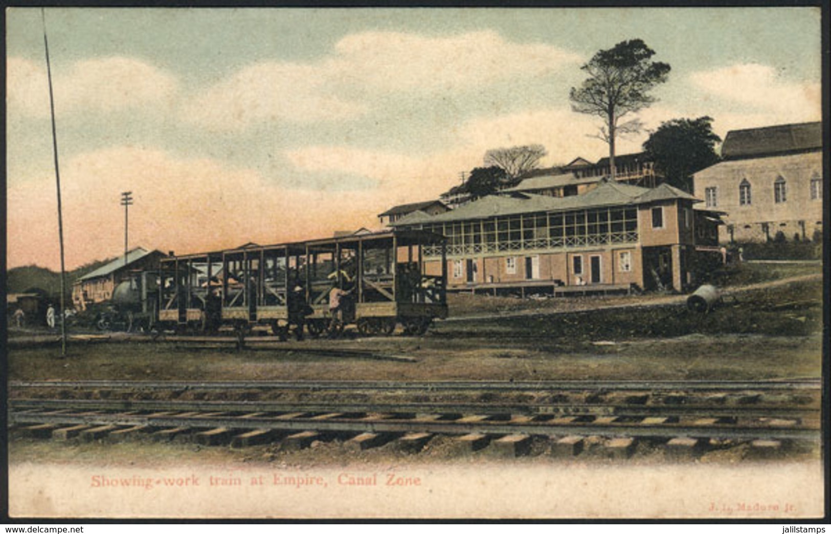 1356 PANAMA: Showing Work TRAIN At Empire, Canal Zone, Circa 1905, VF Quality! - Panama