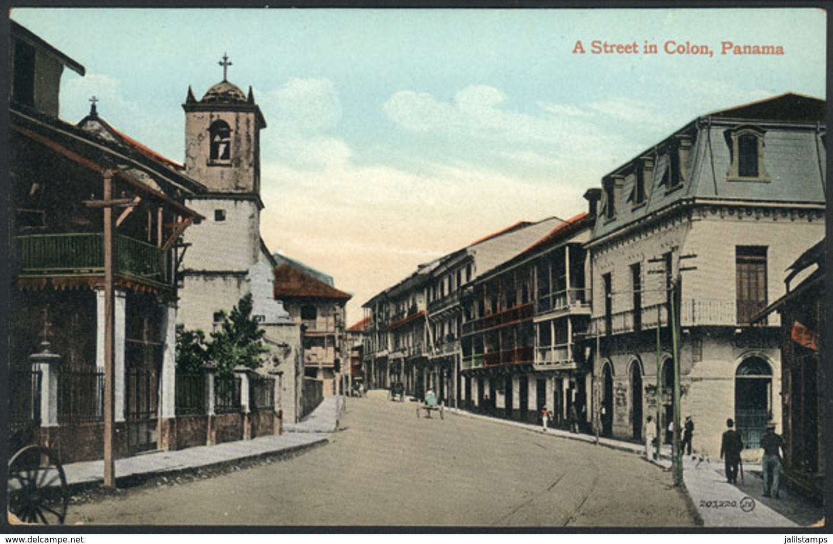 1359 PANAMA: COLÓN: A Street View, Dated 1917, VF Quality! - Panama